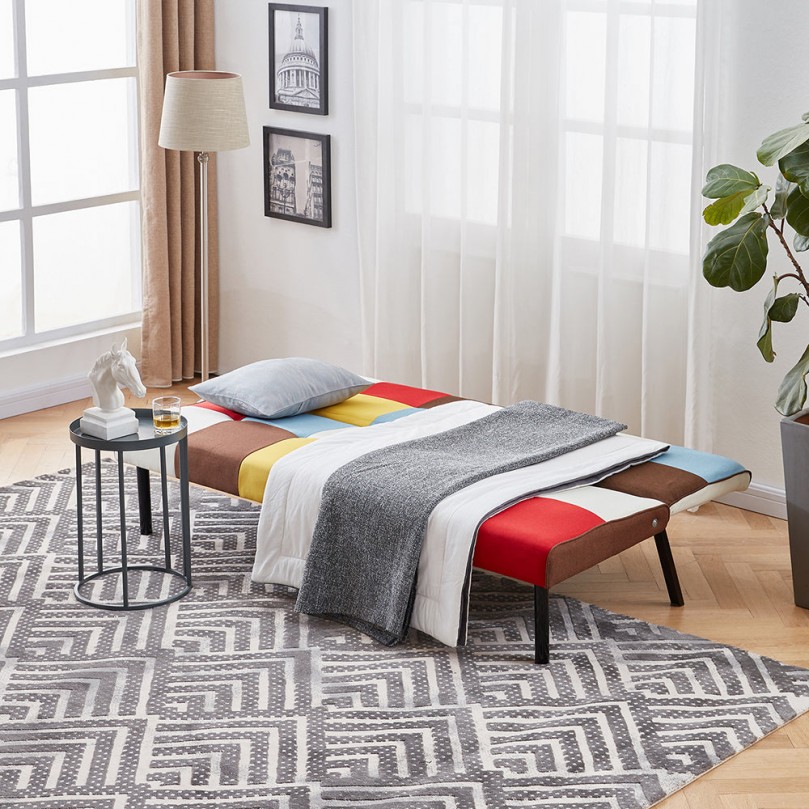 Modern 3 Seater Sofa Bed Sofa Couch Settee Sleeper for Living Room Guest Bed Multi Coloured Fabric Sofa Modern 3 Seater Sofa Bed Sofa Couch Settee Sleeper for Living Room Guest Bed Multi Coloured Fabric Sofa