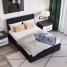 Double Bed Frame Divan Bed, Black Linen Fabric Storage Bed Base with Headboard and Drawers 4FT6 Double Bed Double Bed Frame Divan Bed, Black Linen Fabric Storage Bed Base with Headboard and Drawers 4FT6 Double Bed - Custom Alt by Opencart SEO Pack PRO