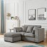 2 Seater Sofa Corner Sofa with Footstool L Shaped Sofa Couch Settee Left or Right Chaise Group Sofa for Living Room Office Lounge