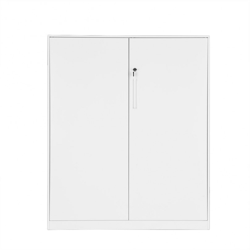 4 Tier White Storage Cabinet, Lockable Industrial File Cabinet