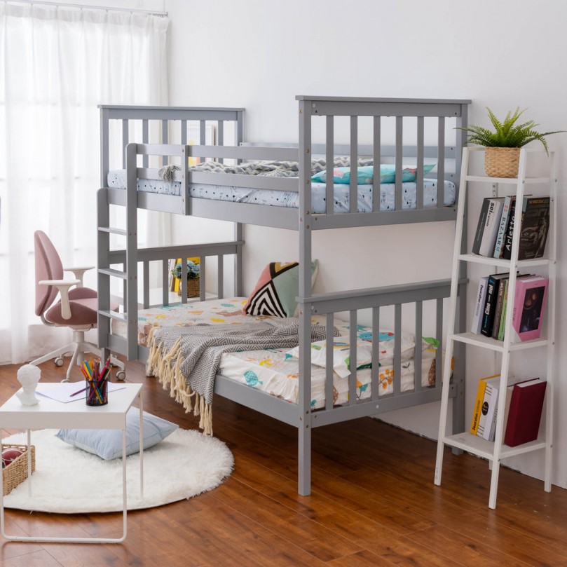 Bunk Bed for Kids, Wooden Bunky bed Double 3FT Single Bed, for Kids Bunk Bed for Kids, Wooden Bunky bed Double 3FT Single Bed, for Kids - Custom Alt by Opencart SEO Pack PRO