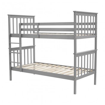 Silver Bunk Bed Panana 2 x 3FT Single Metal Bunk Bed 2 Persons Bed Frame Children Twins Bedroom Furniture 