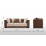 3 Seater Leather and Fabric Sofa 3 Seater Leather and Fabric Sofa