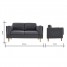 2 and 3 Seater Grey Fabric Sofa Sets