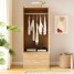 2 Door 2 Drawer Wardrobe with Hanging Rail Wooden Clothes Organizer Storage Cupboards Unit for Bedroom Furniture W 76.8 * D 50 * H 180cm - Custom Alt by Opencart SEO Pack PRO