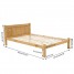 Solid Pine Wood Bed Frame with Strong Slats & Headboard Bedroom Furniture for Adults, Kids, Teenagers