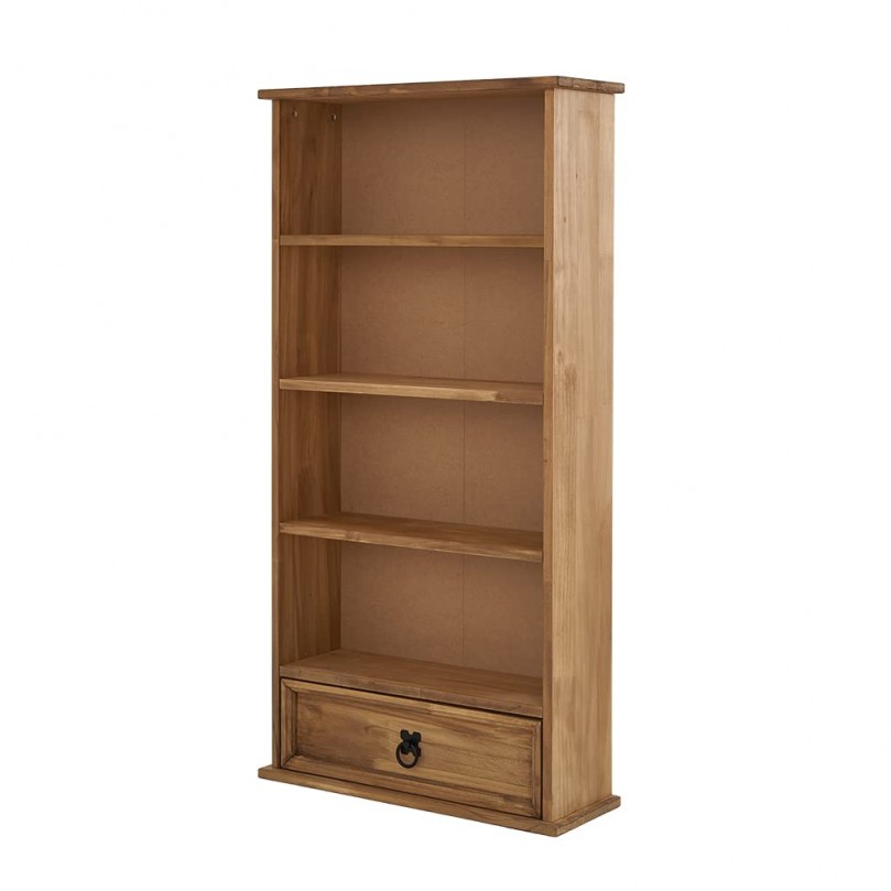Solid Pine Wooden Bookcase 3/4/5 Tier Organiser DVD Rack Display Storage Unit Shelf For Office Living Room Furniture - Custom Alt by Opencart SEO Pack PRO