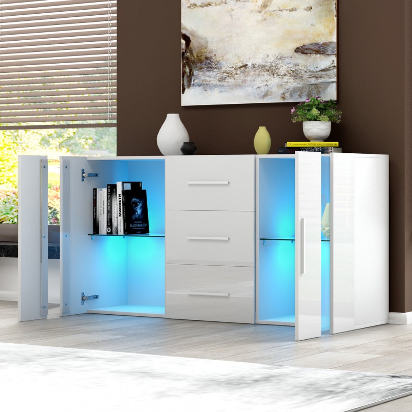 Gloss Sideboard with LED Lights