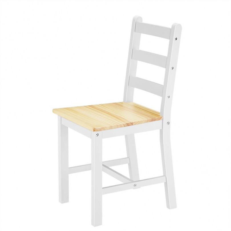 Home Solid Pine Wood Dining Table Set with 4 Chairs Furniture Set Kitchen Dining Room Natural Pine Home Solid Pine Wood Dining Table Set with 4 Chairs Furniture Set Kitchen Dining Room Natural Pine
