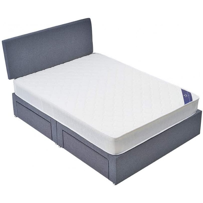 Single Bed Frame Divan Bed, Grey Linen Fabric Storage Bed Base with Headboard 3FT Single Bed (no drawer) Single Bed Frame Divan Bed, Grey Linen Fabric Storage Bed Base with Headboard 3FT Single Bed (no drawer)