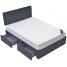 Double Bed Frame Divan Bed, Black Linen Fabric Storage Bed Base with Headboard and Drawers 4FT6 Double Bed Double Bed Frame Divan Bed, Black Linen Fabric Storage Bed Base with Headboard and Drawers 4FT6 Double Bed - Custom Alt by Opencart SEO Pack PRO