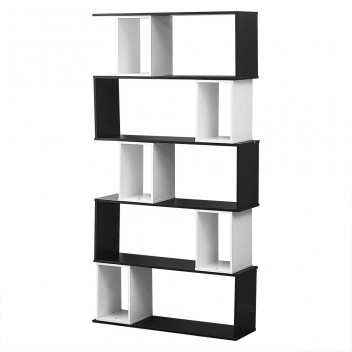 Wood Bookcase Bookshelf 3/4/5 Tier Shelves Movable Cube Shelving Storage Cupboard Unit for Living Room Office Bedroom Furniture