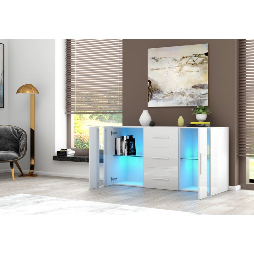 Gloss Sideboard with LED Lights