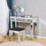 Mirrored Desk,Makeup Vanity Table Mirrored Dressing Table Furniture Glass With Drawer Console Bedroom Study Home Office 100 * 36 * 78cm (L * W * H)