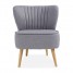 Occasional Accent Chair Fabric Grey Living Room Chair Upholstered Lounge Chair Bedroom Chair Dressing Chair Wooden Leg Chair for Office Office Reception Reading Area Occasional Accent Chair Fabric Grey Living Room Chair Upholstered Lounge Chair Bedroom Chair Dressing Chair Wooden Leg Chair for Office Office Reception Reading Area