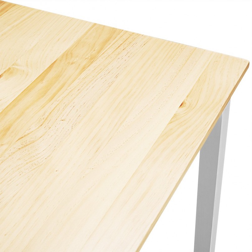 Home Solid Pine Wood Dining Table Set with 4 Chairs Furniture Set Kitchen Dining Room Natural Pine Home Solid Pine Wood Dining Table Set with 4 Chairs Furniture Set Kitchen Dining Room Natural Pine