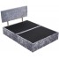Single Bed Frame Divan Bed, Grey Velvet Fabric Storage Bed Base with Headboard 3FT Single Bed 90*190cm