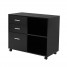Wood 3 Drawer Mobile Lateral Filing Cabinet - Custom Alt by Opencart SEO Pack PRO