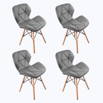TechStep Faux Leather Dining Chair Set of 4