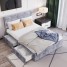 Single Bed Frame Divan Bed, Grey Velvet Fabric Storage Bed Base with Headboard 3FT Single Bed 90*190cm Single Bed Frame Divan Bed, Grey Velvet Fabric Storage Bed Base with Headboard 3FT Single Bed 90*190cm
