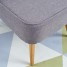 Occasional Accent Chair Fabric Grey Living Room Chair Upholstered Lounge Chair Bedroom Chair Dressing Chair Wooden Leg Chair for Office Office Reception Reading Area