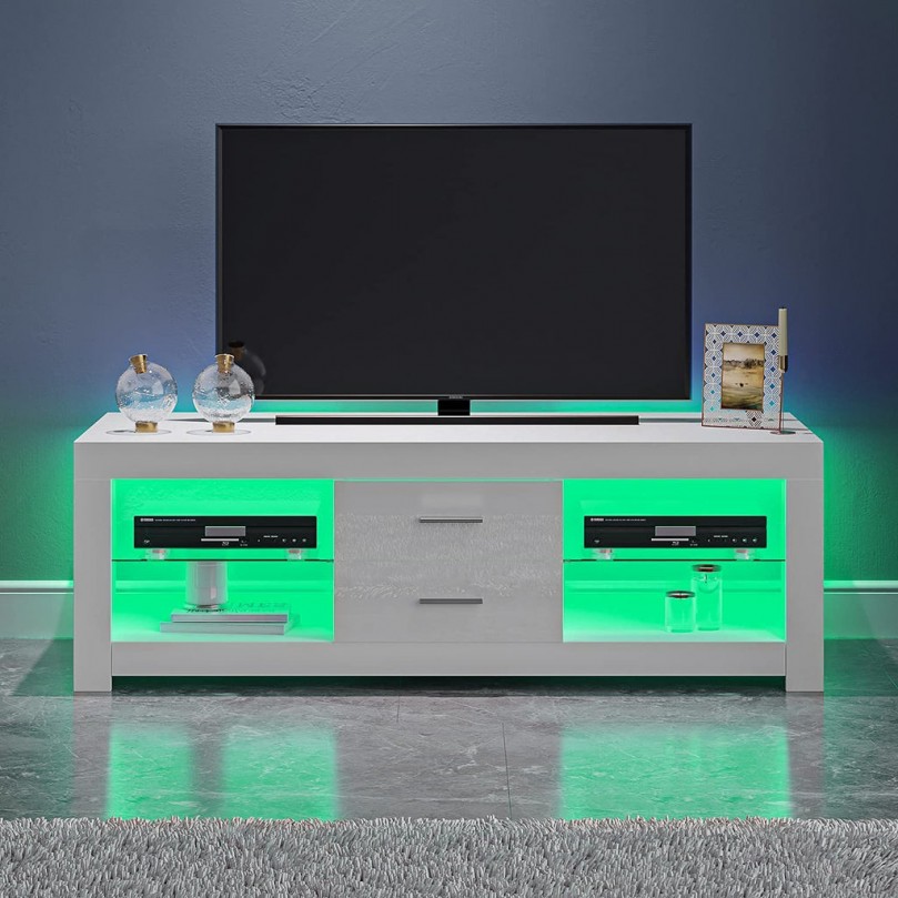 HoRizon 55-inch TV Stand with LED Lights