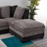 Modern 3 Seater Sofa Corner Sofa L Shaped Sofa Couch Settee with Footstool Fabric Sofa Left or Right Chaise Group Sofa