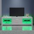 TV Stand Cabinet 2 Drawer 2 Glass Shelves LED Lighted TV Cabinet for 22"-55" Flat Screen 4k TVs (120cm) TV Stand Cabinet 2 Drawer 2 Glass Shelves LED Lighted TV Cabinet for 22"-55" Flat Screen 4k TVs (120cm)