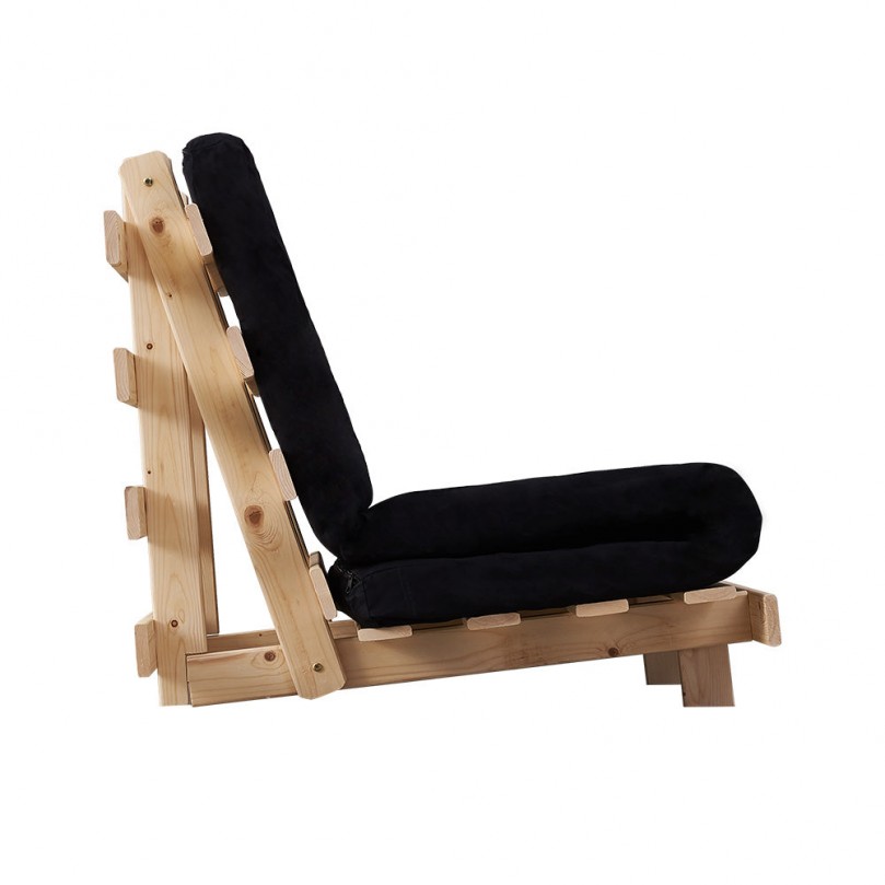 Solid Pine Wooden Frame Wooden Futon Set Small Recliner Chair for Children Teenagers Adults with Mattress Solid Pine Wooden Frame Wooden Futon Set Small Recliner Chair for Children Teenagers Adults with Mattress