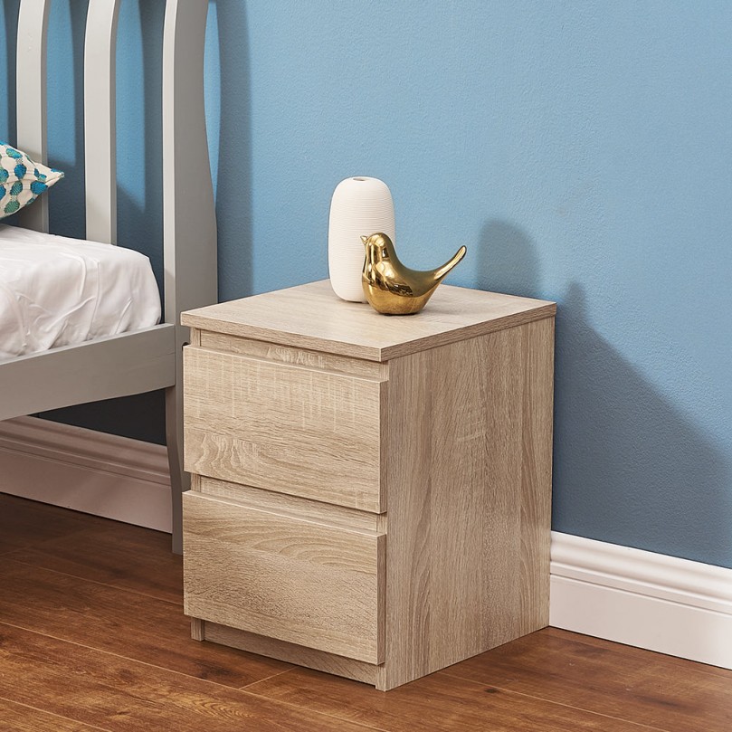 2 Drawer Wooden Bedroom Bedside Cabinet No Handle Storage Nightstand Side Table End Side Table Sofa Bed Side Storage Stand Cabinet for Bedroom 2 Drawer Wooden Bedroom Bedside Cabinet No Handle Storage Nightstand Side Table End Side Table Sofa Bed Side Storage Stand Cabinet for Bedroom - Custom Alt by Opencart SEO Pack PRO