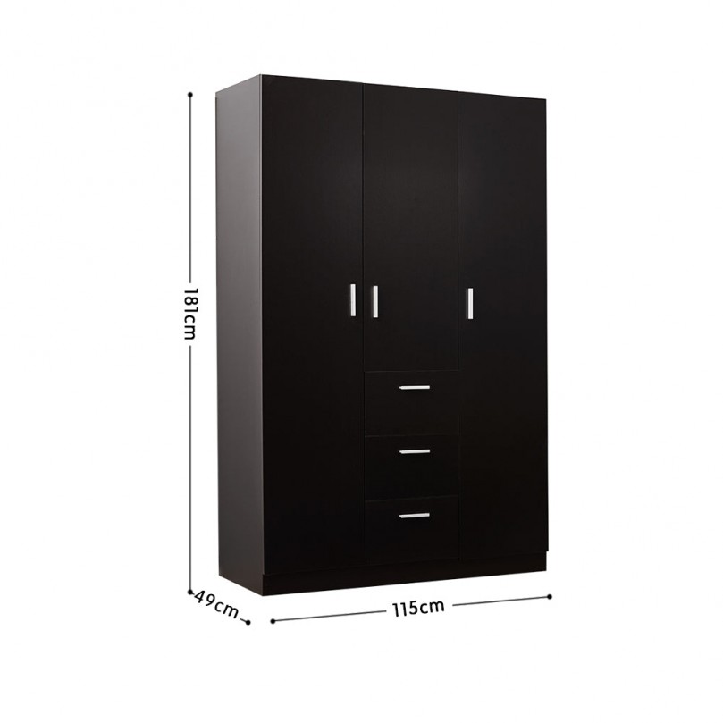 Triple Wardrobe with Drawers Triple Wardrobe with Drawers