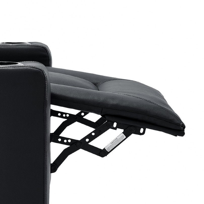 Real Leather Recliner Armchair Lounge Chair Push Back Reclining Single Sofa with Drink Holders and Armrest Footrest Adjustable Armchair for Living Room Cinema Real Leather Recliner Armchair Lounge Chair Push Back Reclining Single Sofa with Drink Holders and Armrest Footrest Adjustable Armchair for Living Room Cinema