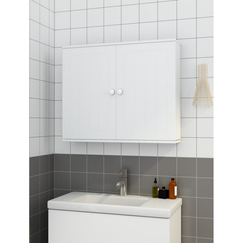 White Bathroom Wall Cabinet Single Door - Custom Alt by Opencart SEO Pack PRO