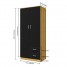 Wooden 2 Door 2 Drawer Wardrobe with Shelf and Hanging Rail Modern Clothes Storage Cupboards Unit for Bedroom Furniture W 77 * D 50 * H 180cm Wooden 2 Door 2 Drawer Wardrobe with Shelf and Hanging Rail Modern Clothes Storage Cupboards Unit for Bedroom Furniture W 77 * D 50 * H 180cm