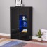 Sideboard Storage Cupboard High Gloss Front Cabinet RGB Multicolor LED Lighting with Door and Glass Shelves Sideboard Storage Cupboard High Gloss Front Cabinet RGB Multicolor LED Lighting with Door and Glass Shelves