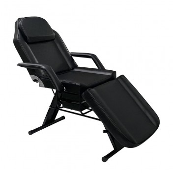 Massage Table 3 Section Adjustable Facial Table Tattoo Chair Spa & Salon, Tattoo Chair with Plastic storage box Professional for Esthetician Salon Beauty Spa