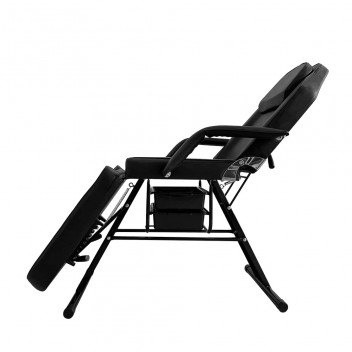 Massage Table 3 Section Adjustable Facial Table Tattoo Chair Spa & Salon, Tattoo Chair with Plastic storage box Professional for Esthetician Salon Beauty Spa