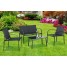 Garden Furniture Set 4 Piece Outdoor Set Tempered Glass Top Coffee Table Chairs with Steel Frame Conversation Balcony Backyard Patio Garden Furniture Set 4 Piece Outdoor Set Tempered Glass Top Coffee Table Chairs with Steel Frame Conversation Balcony Backyard Patio
