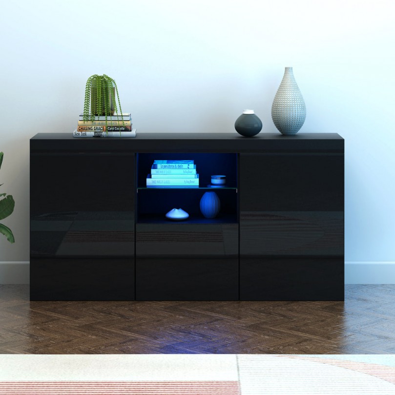 Modern White Gloss Sideboards with LED