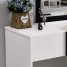 Modern Dressing Table Set with Flip-up Mirror Wood Makeup Table Vanity Console Dresser with Stool Bedroom Furniture Girls Gift Modern Dressing Table Set with Flip-up Mirror Wood Makeup Table Vanity Console Dresser with Stool Bedroom Furniture Girls Gift