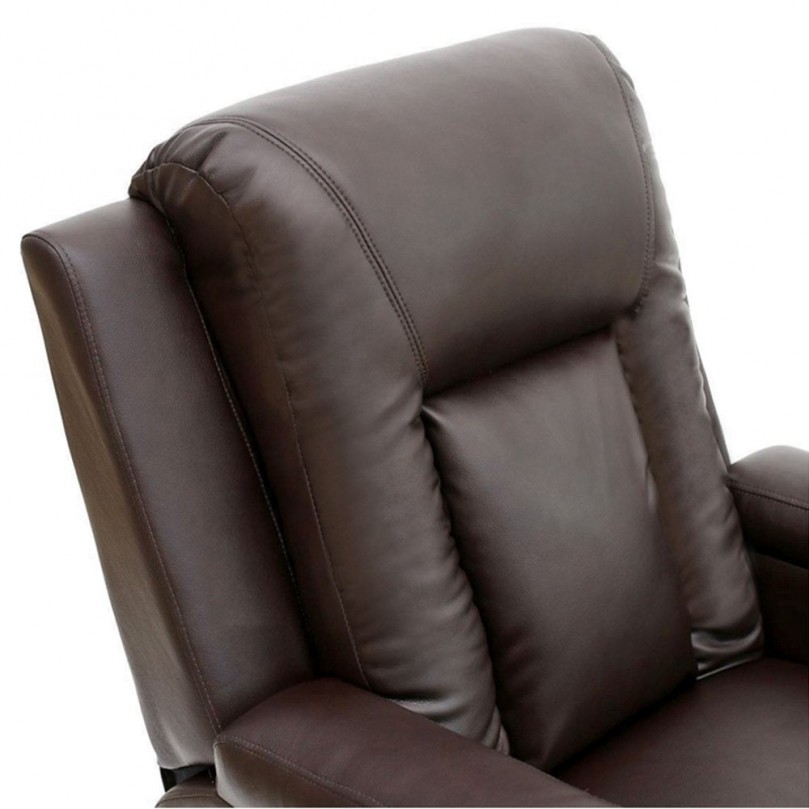 Real Leather Recliner Armchair Lounge Chair Push Back Reclining Single Sofa with Drink Holders and Armrest Footrest Adjustable Armchair for Living Room Cinema Real Leather Recliner Armchair Lounge Chair Push Back Reclining Single Sofa with Drink Holders and Armrest Footrest Adjustable Armchair for Living Room Cinema