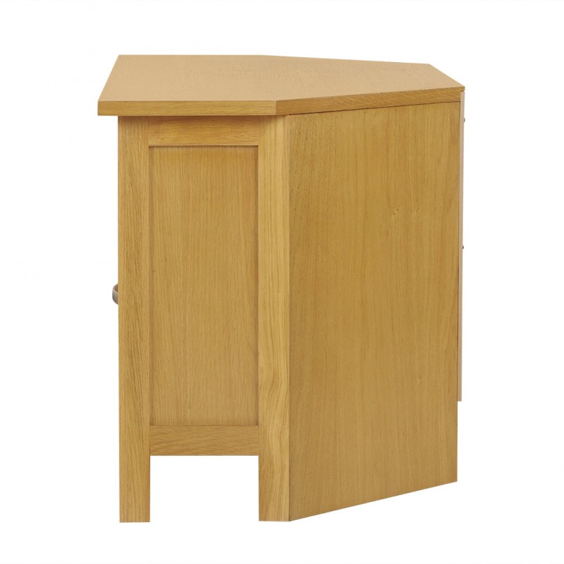 Oak Corner TV Stand Unit with Drawer storage rack Shelf Solid Wood Furniture Cabinet Oak Corner TV Stand Unit with Drawer storage rack Shelf Solid Wood Furniture Cabinet