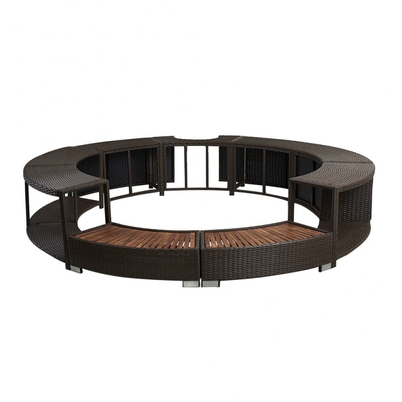 Garden Hot Tub Poly Rattan Spa Surround Wicker Furniture Outdoor Conservatory Patio Garden Hot Tub Poly Rattan Spa Surround Wicker Furniture Outdoor Conservatory Patio