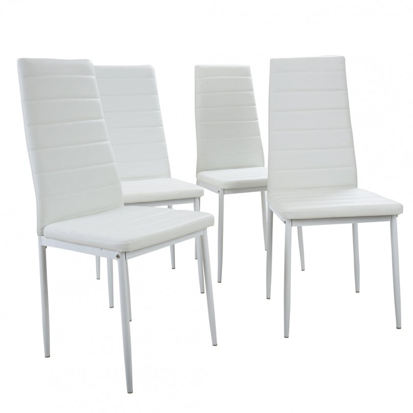 Modern Gorgeous 4 Faux Leather Chairs Set Dining Kitchen Room Chair Modern Gorgeous 4 Faux Leather Chairs Set Dining Kitchen Room Chair - Custom Alt by Opencart SEO Pack PRO