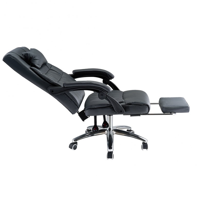 Faux Leather Modern Office Chair with Footrest Faux Leather Modern Office Chair with Footrest