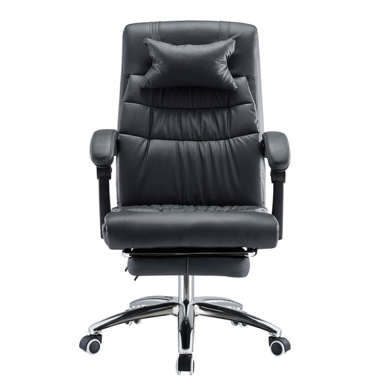Faux Leather Modern Office Chair with Footrest Faux Leather Modern Office Chair with Footrest