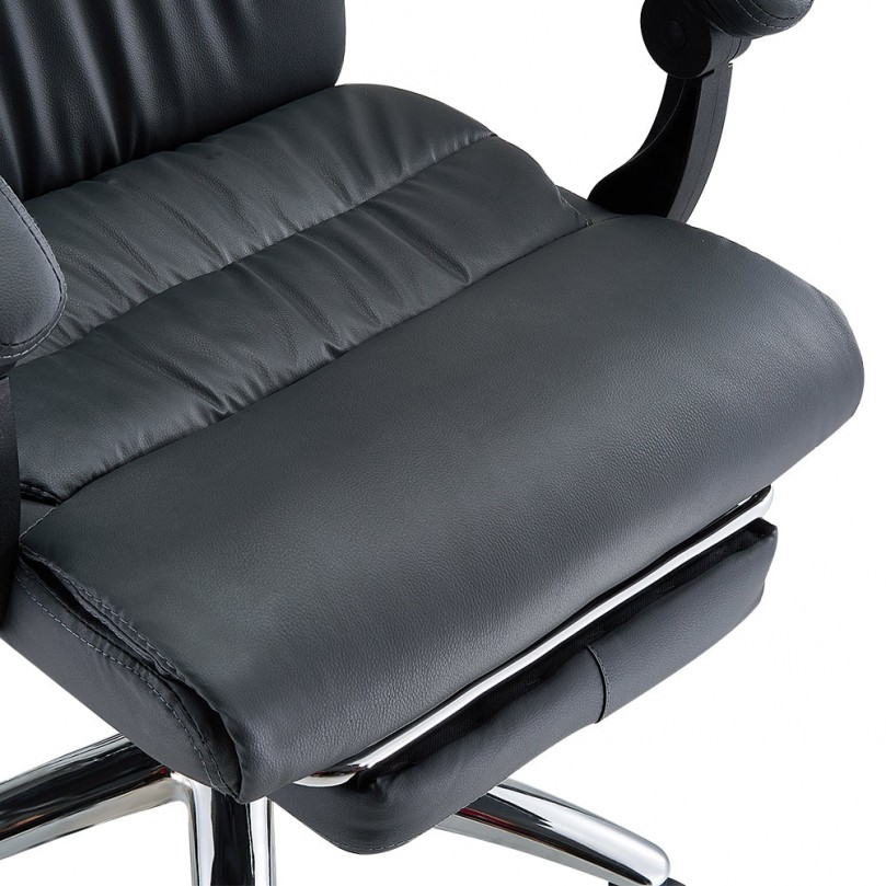 Faux Leather Modern Office Chair with Footrest Faux Leather Modern Office Chair with Footrest