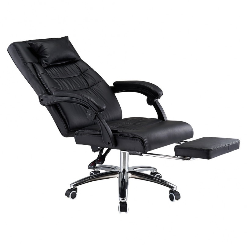 Faux Leather Modern Office Chair with Footrest Faux Leather Modern Office Chair with Footrest