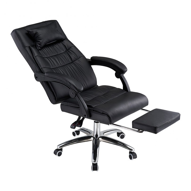 Faux Leather Modern Office Chair with Footrest Faux Leather Modern Office Chair with Footrest