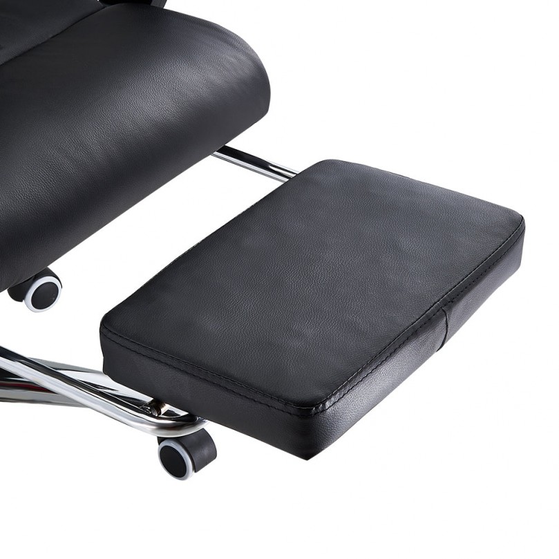 Faux Leather Modern Office Chair with Footrest Faux Leather Modern Office Chair with Footrest